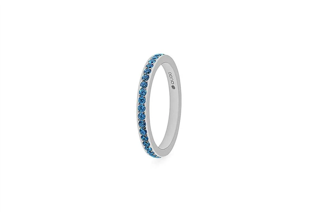 Qudo Qudo - Women
s Eternity Ring With Light Sapphire