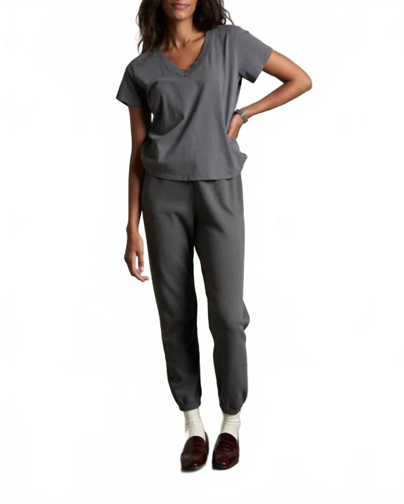 PERFECTWHITETEE Johnny French Terry Easy Sweatpant In Charcoal