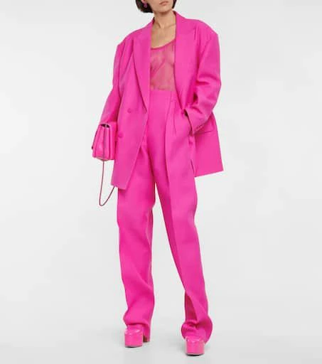 Valentino Straight wool and silk crêpe pants 2