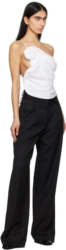 Magda Butrym White One Shoulder Draped Top 4