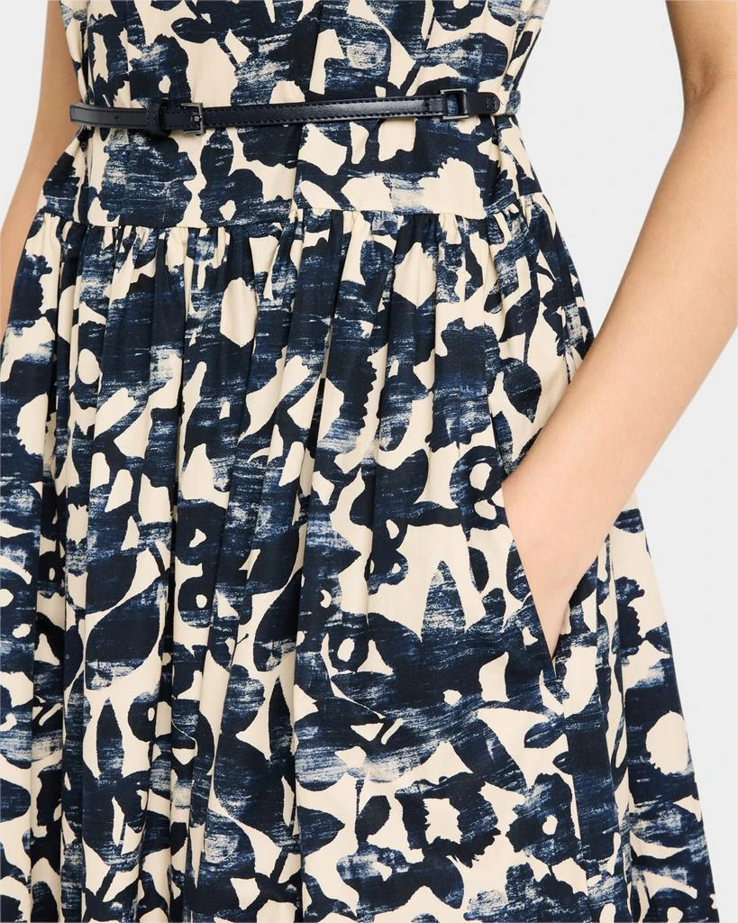 Max Mara Marlena Belted Drop Waist Midi Dress 5