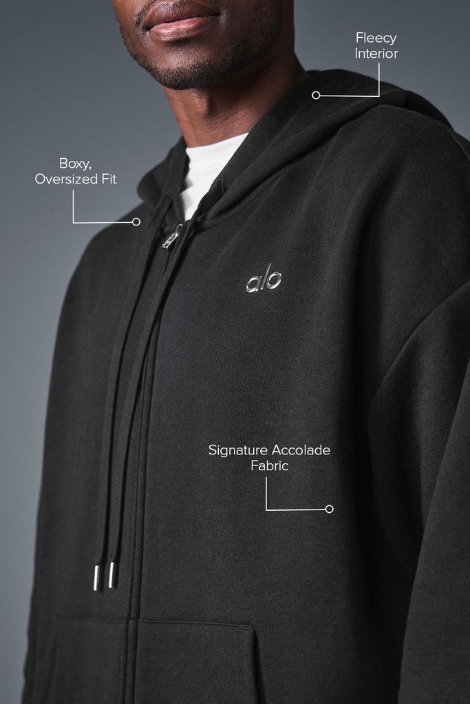 Alo Accolade Full Zip Hoodie - Black