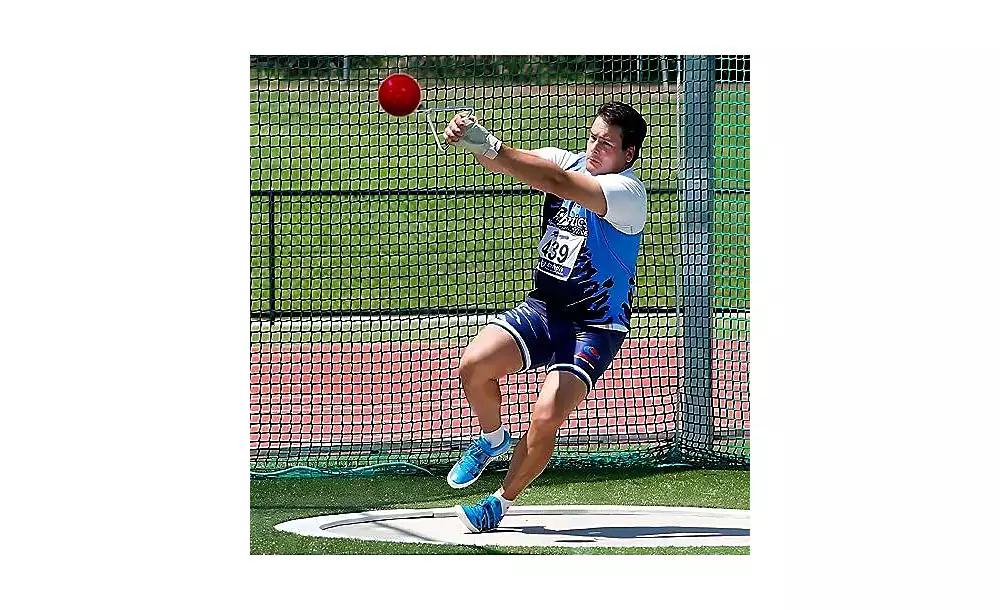 Amber Sports Amber Fight Gear Throwing Weight Hammers Solid Iron Lathe-Turned Ball with Ball Bearing Swivel & Wide Grip Handle, 25 lb