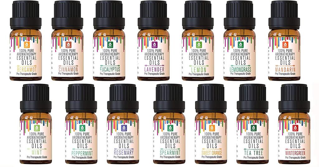 PURSONIC 100% Pure Essential Aromatherapy Oils Gift Set,10ML (14 Pack)