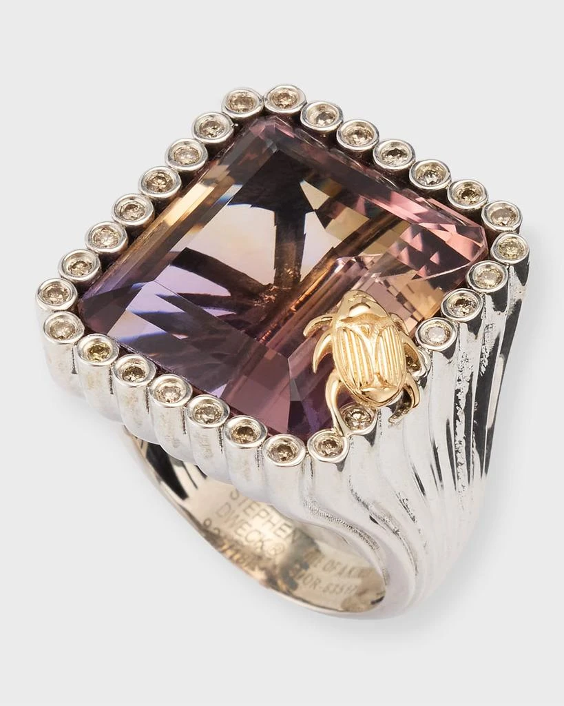 Stephen Dweck Ametrine and Champagne Diamond Statement Ring 3