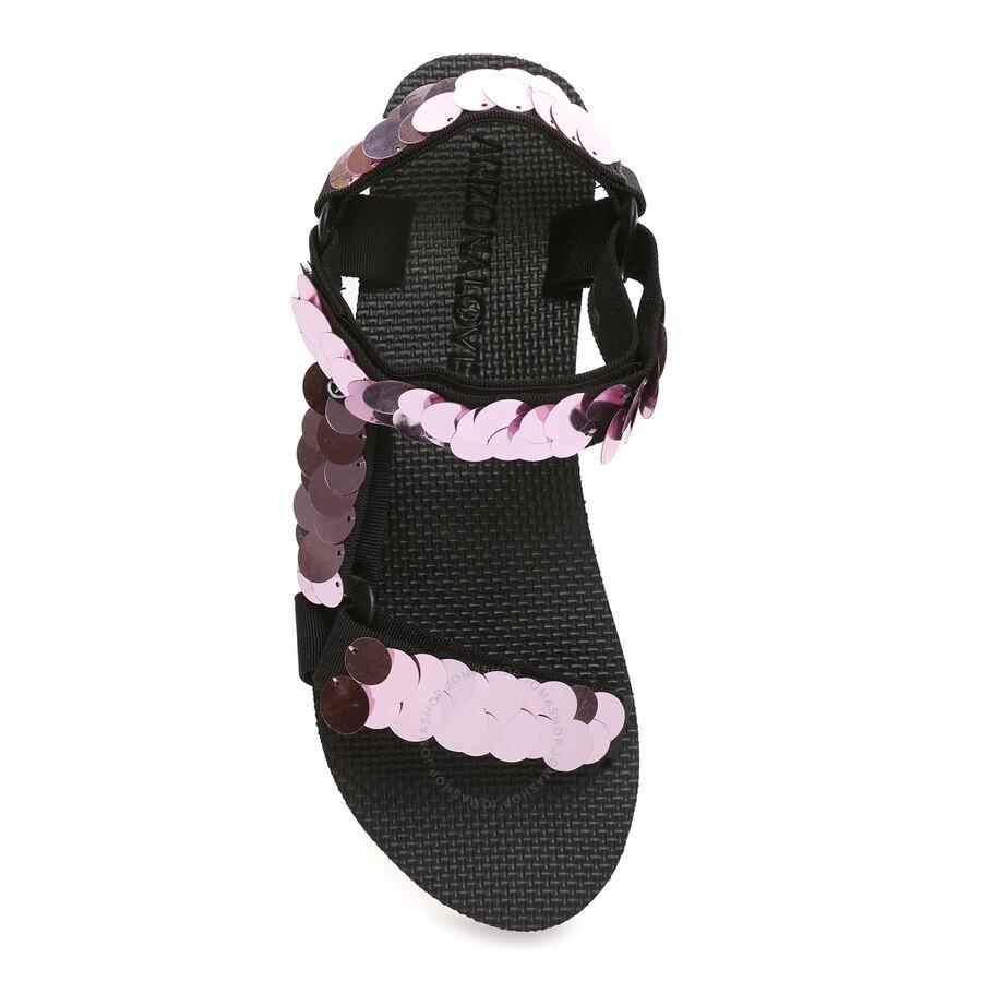 Arizona Love Pink Trekky Sequins Flat Sandals