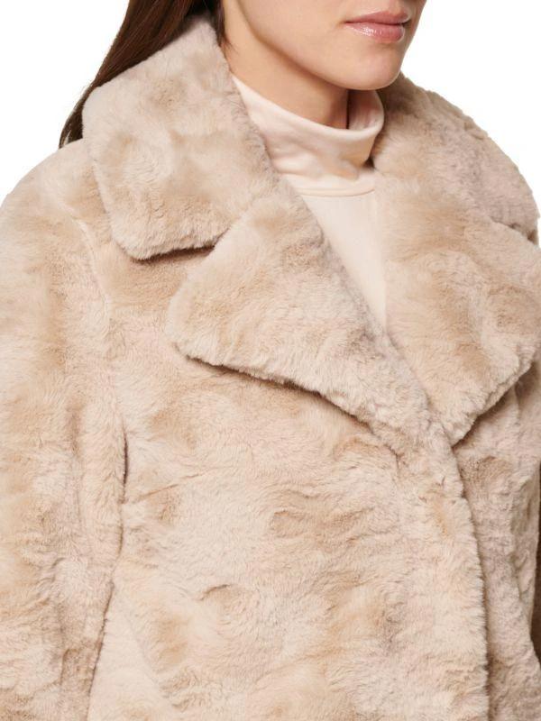 Kenneth Cole Textured Faux Fur Coat 4