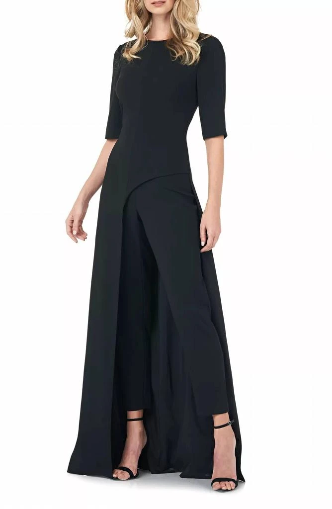 Kay Unger Davina Romper Walk Thru Jumpsuit Dress In Black 1
