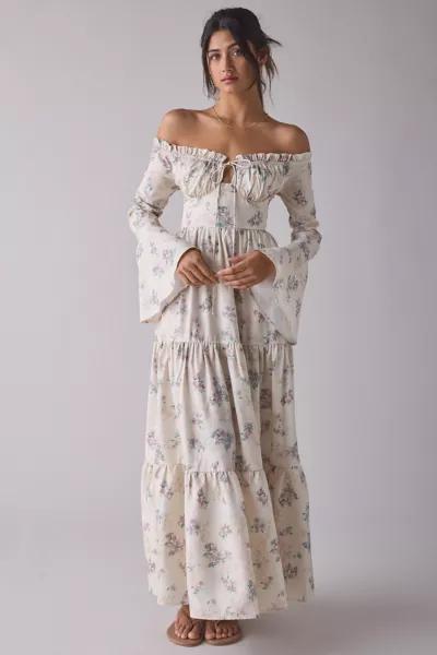 Kiss The Sky Kiss The Sky Off-The-Shoulder Bell Sleeve Maxi Dress