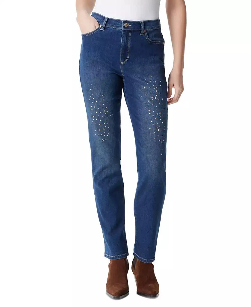 Gloria Vanderbilt Women's Amanda Embellished Straight Jeans 1