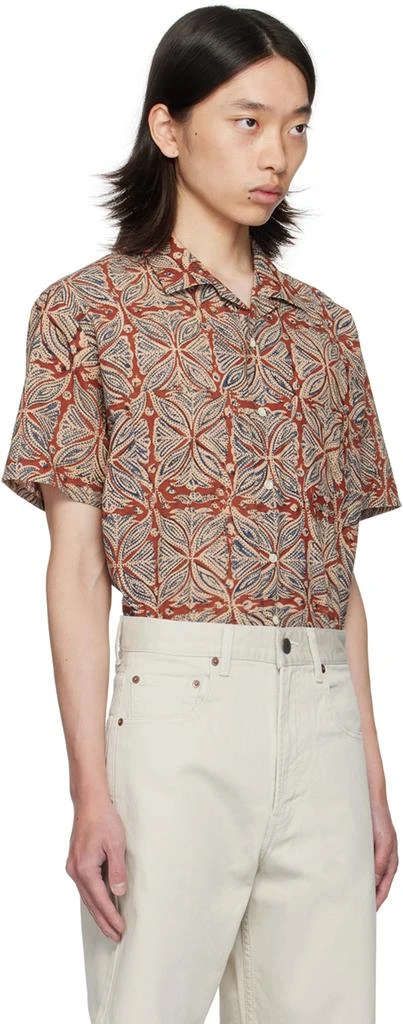 BEAMS PLUS Red Block Print Shirt 2