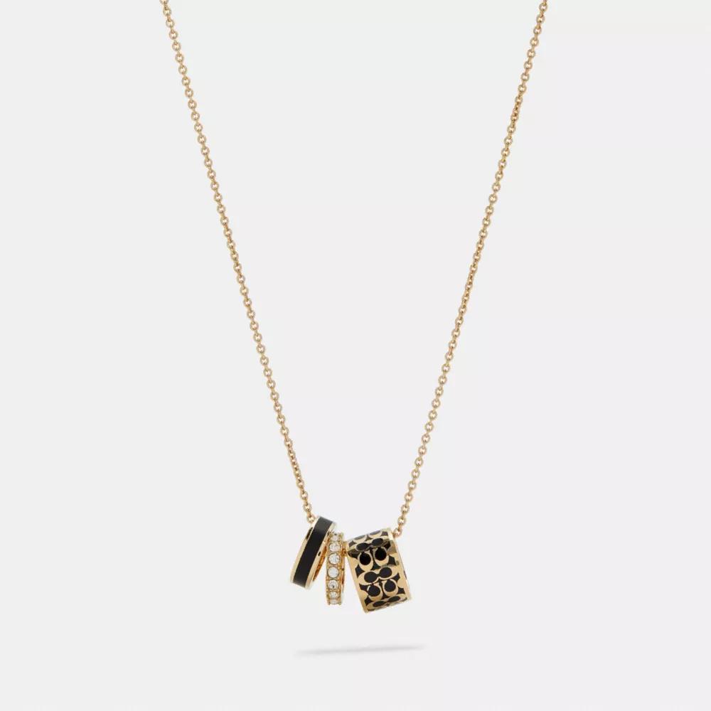 Coach Signature Enamel Necklace