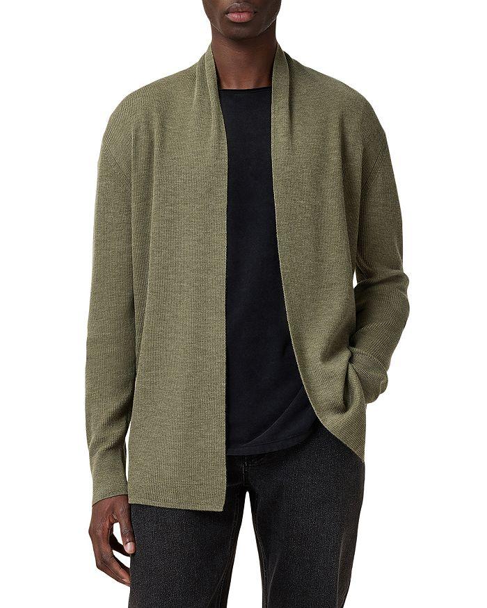 ALL SAINTS Mode Regular Fit Merino Wool Open Cardigan Sweater