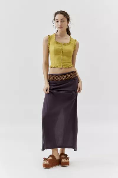 Urban Renewal Urban Renewal Made In LA EcoVero™️ Linen Hook & Eye Ruffle Cropped Top