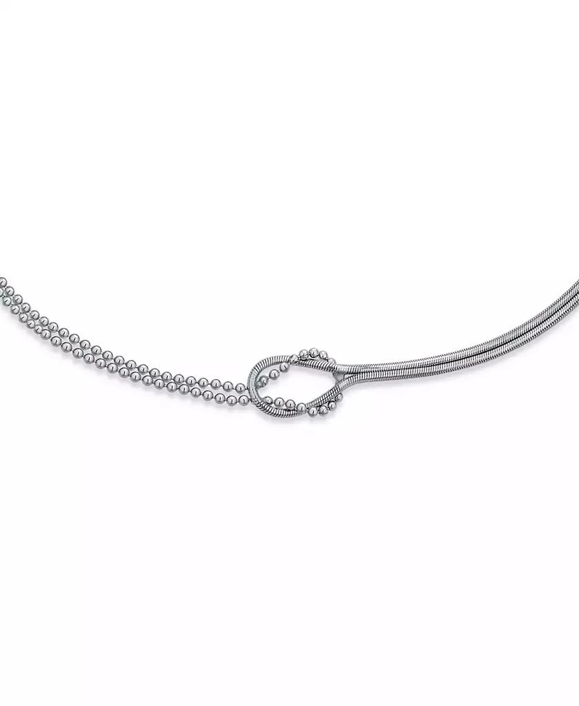 Bling Jewelry Love Knot Infinity Anklet Ankle Bracelet Split Beaded Ball Snake Chain Sterling Silver Adjustable 9 To 10 Inch 4