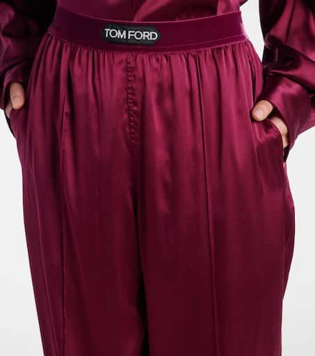 Tom Ford Silk-blend satin wide-leg pants 4