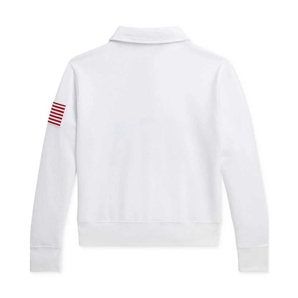 Ralph Lauren Big Girls Logo French Terry Quarter-Zip Pullover 2