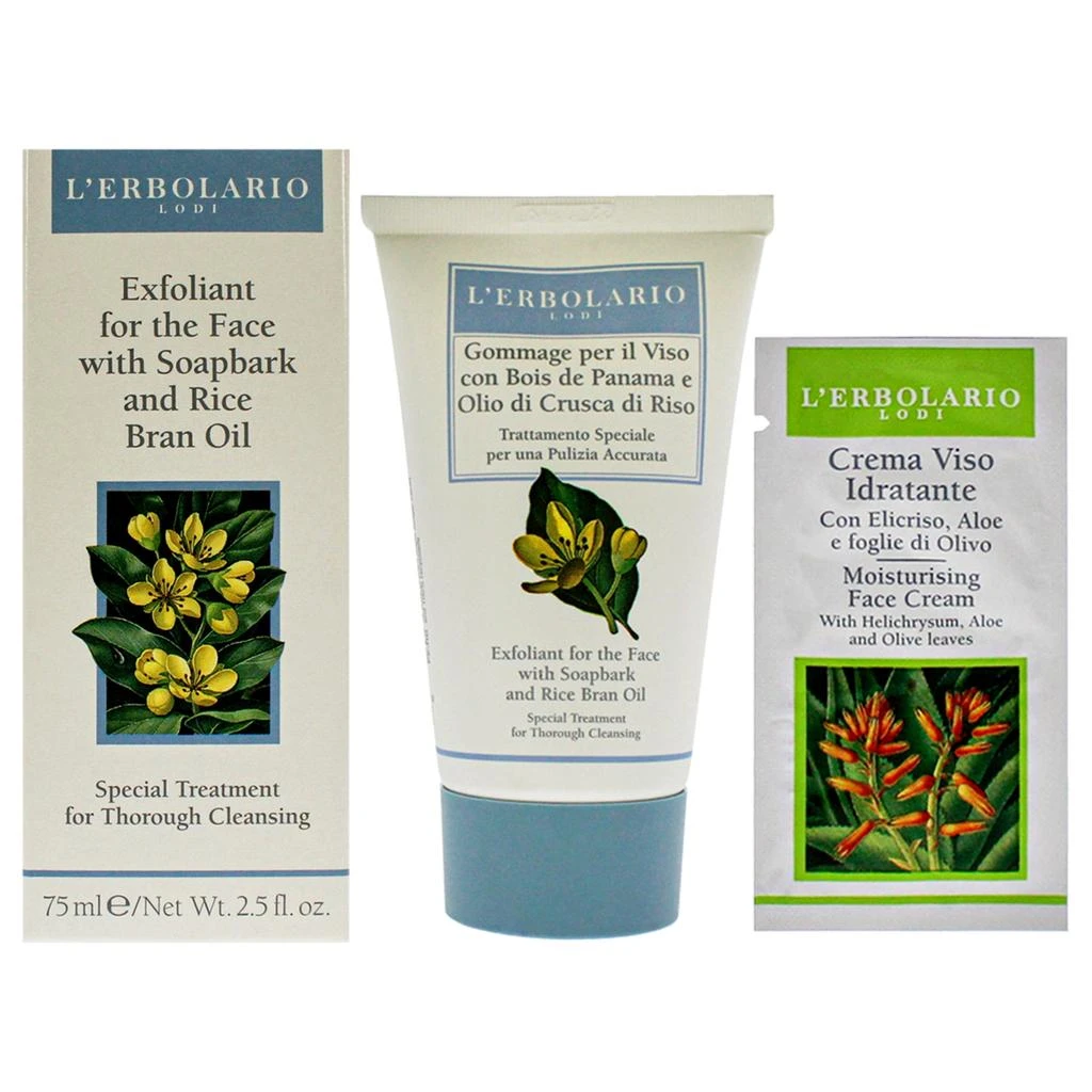 LErbolario Exfoliant Soapbark - Rice Bran Oil by  for Unisex - 2.5 oz Cleanser