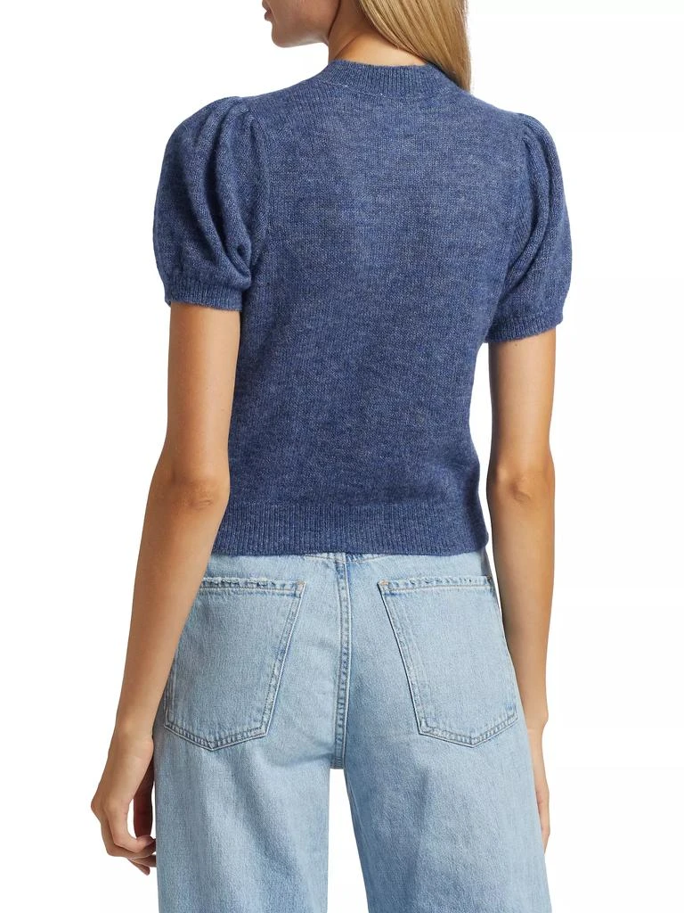 DÔEN Anisa Alpaca-Wool Short-Sleeve Crop Cardigan 5