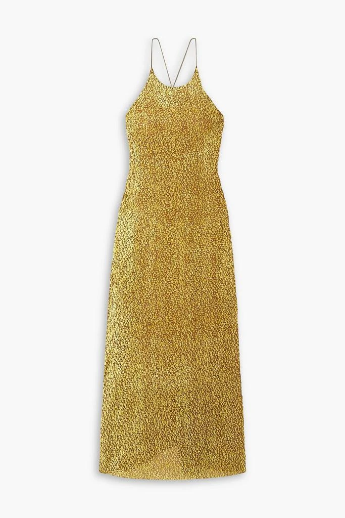 GAUCHERE Bouclé-crepe maxi dress 1