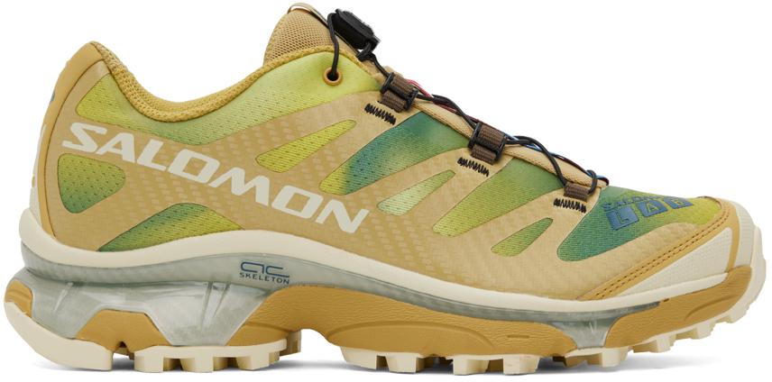 Salomon Green 
Yellow XT-4 OG Aurora Borealis Sneakers