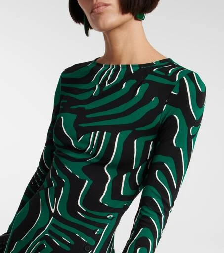 Diane von Furstenberg Printed fitted midi dress 4