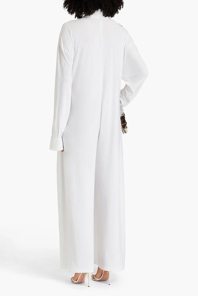 Norma Kamali Tie-front stretch-jersey wide-leg jumpsuit 3