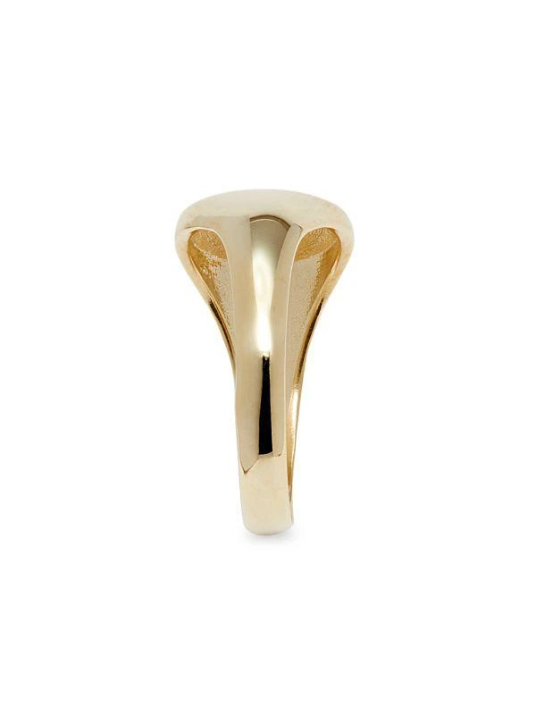 Saks Fifth Avenue 14K Yellow Gold Signet Ring 4