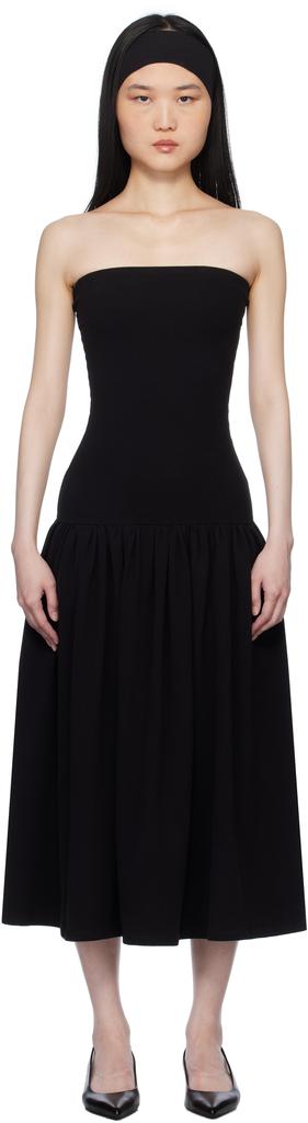 Gil Rodriguez Black 'The Tube' Dropwaist Convertible Midi Dress