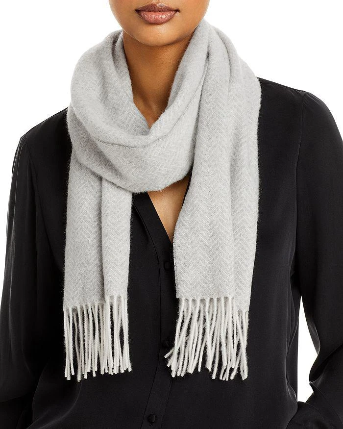 C by Bloomingdale's Cashmere Herringbone Cashmere Scarf - Exclusive 1