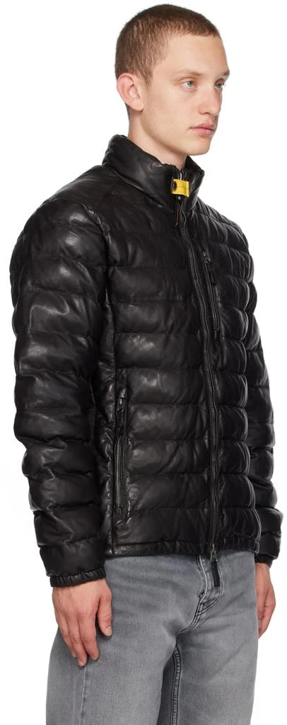 Parajumpers Black Ernie Leather Jacket 2