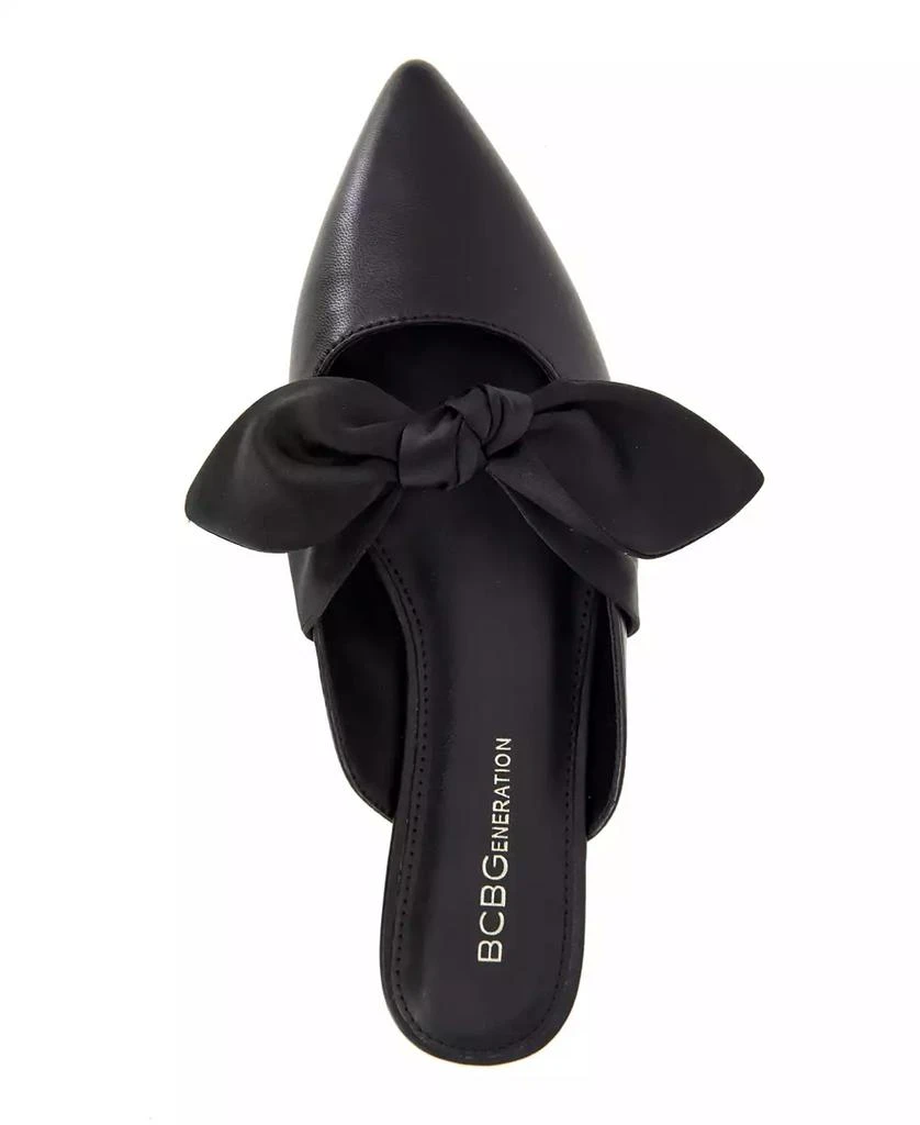 BCBG Women's Kandy Slip-On Pointy Toe Bow Dress Flats 4