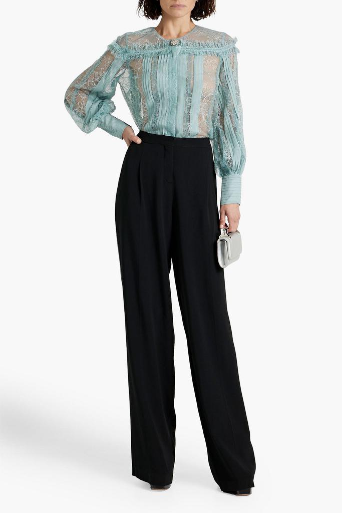 Zuhair Murad Sequin-embellished crepe wide-leg pants