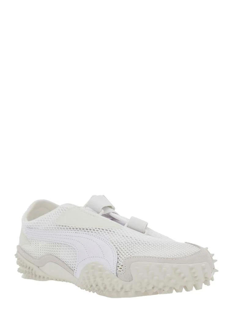 Puma ‘Mostro' White Low Top Sneaker With Logo On Heel And Mesh Inserts In Fabric Unisex 2