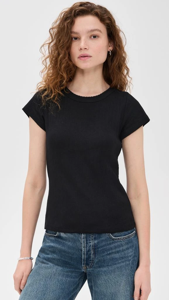 Marea Pointelle Crew Neck Tee 6