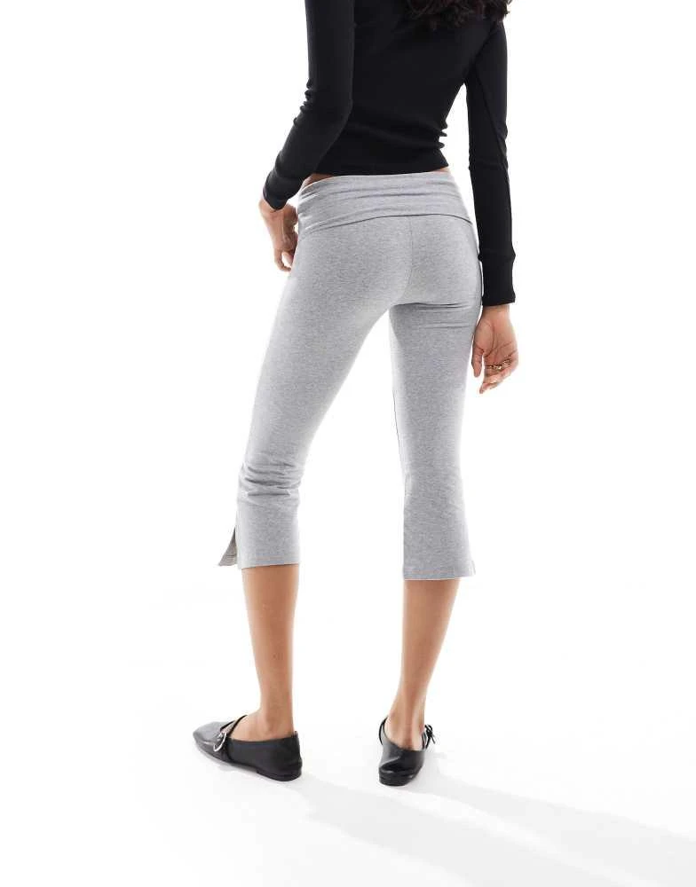 Cotton:On Cotton On fold over bella capri pants in grey marl 5