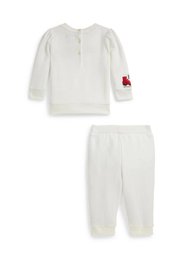 Ralph Lauren Baby Girls Logo Fleece Sweatshirt 
Pant Set 2