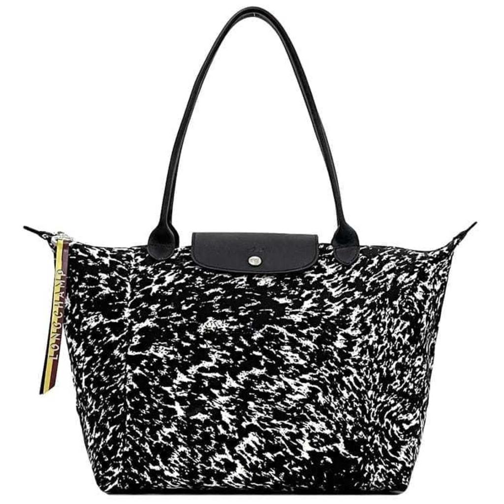 Longchamp Canvas Leather Tote Bag (Pre-Owned)