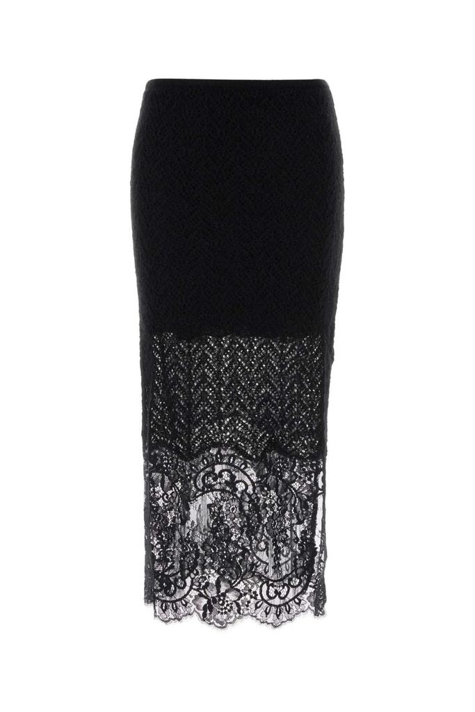 スカート Rabanne Jupe Fitted Black Lace Overlay Skirt Jupe Fitted Black Lace Overlay Skirt – On Sale Now with Up