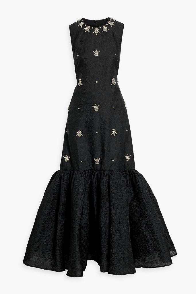 Huishan Zhang Amarice crystal-embellished cloqué gown