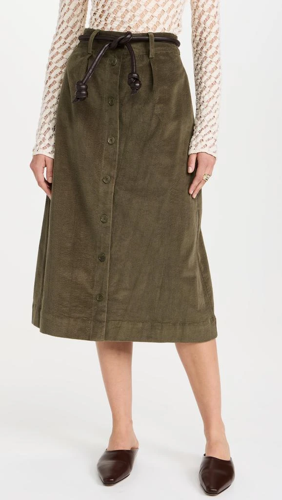 Sea Carine Corduroy Button Down Skirt 6
