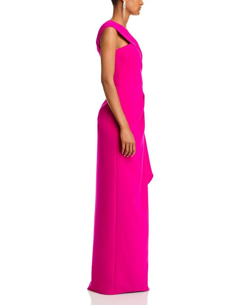 Teri Jon One Shoulder Side Drape Gown 5