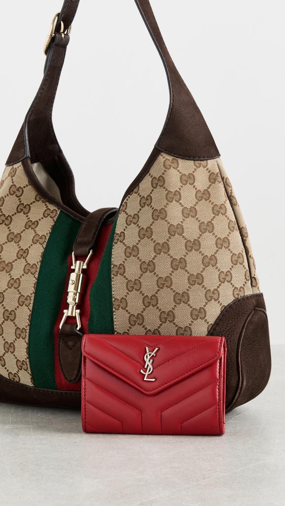 What Goes Around Comes Around Gucci Brown Canvas Jackie Shoulder Bag