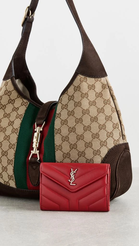 What Goes Around Comes Around Gucci Brown Canvas Jackie Shoulder Bag 2
