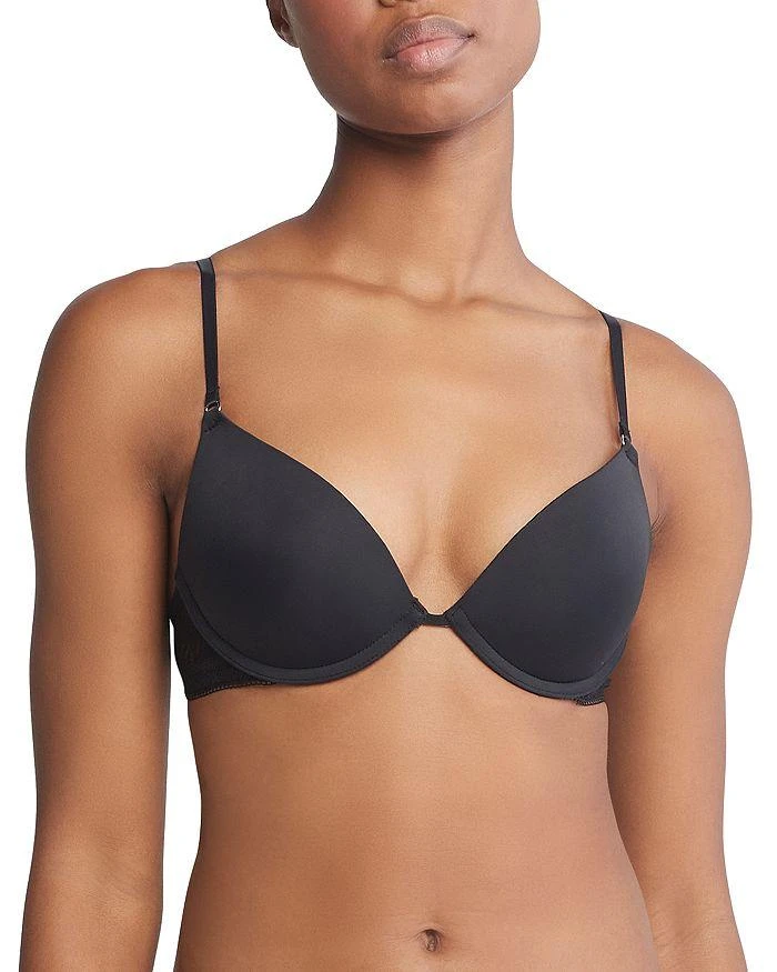 Calvin Klein Minimalist Micro Lace Push Up Plunge Bra 1