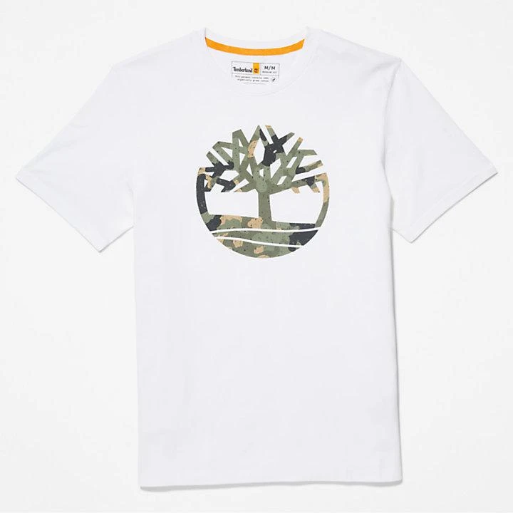 Timberland Camo-Logo T-Shirt for Men in White 6
