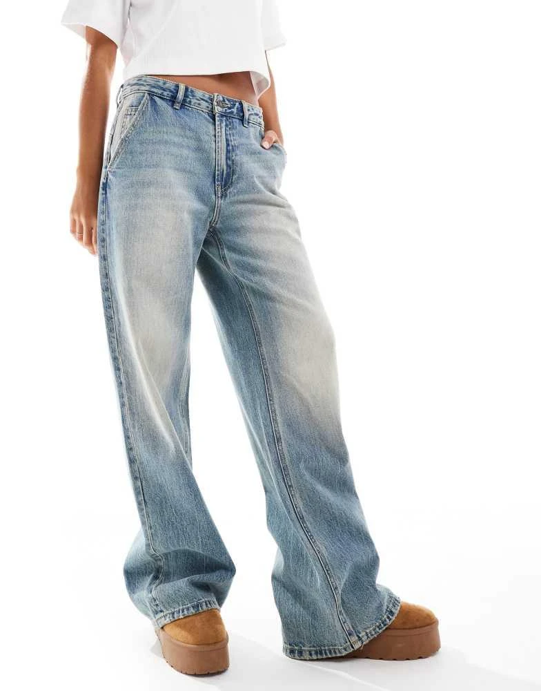 Stradivarius Stradivarius STR baggy jean in vintage wash 4