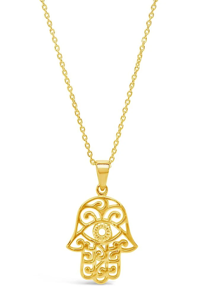 Sterling Forever Sterling Silver Filigree Hamsa Hand Pendant Necklace