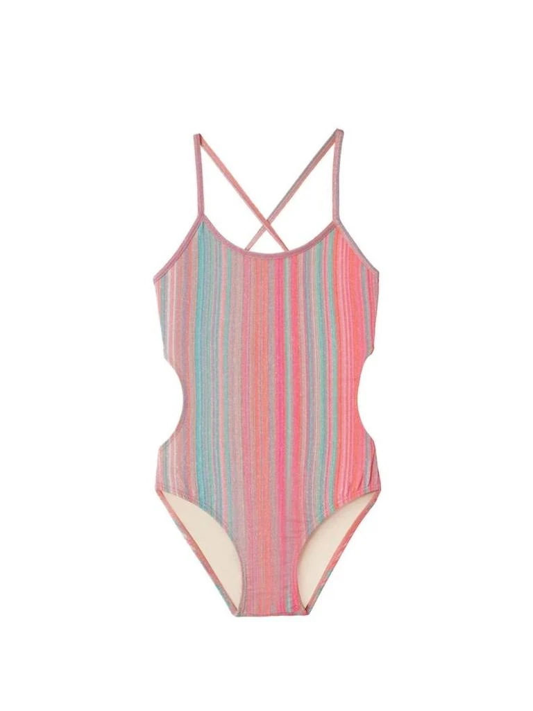 PQ Swim Kids
 Ayah Cut Out One Piece In Newport Stripe