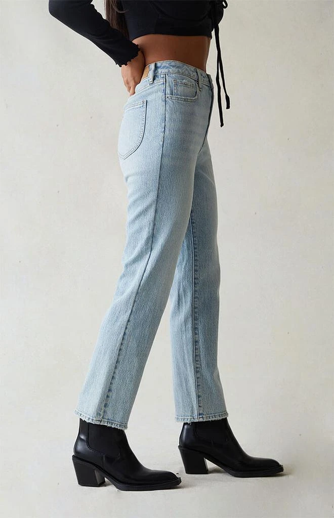PacSun Straight Leg Jeans Stretch Curve Light Indigo 4